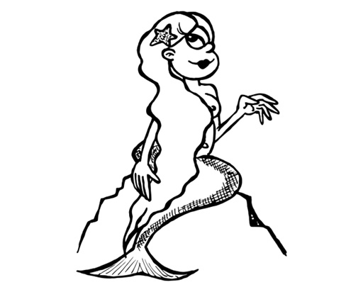 Printy 4924 Tauchstempel 09 Taucherstempel Motiv Meerjungfrau SCHWARZ BLAU